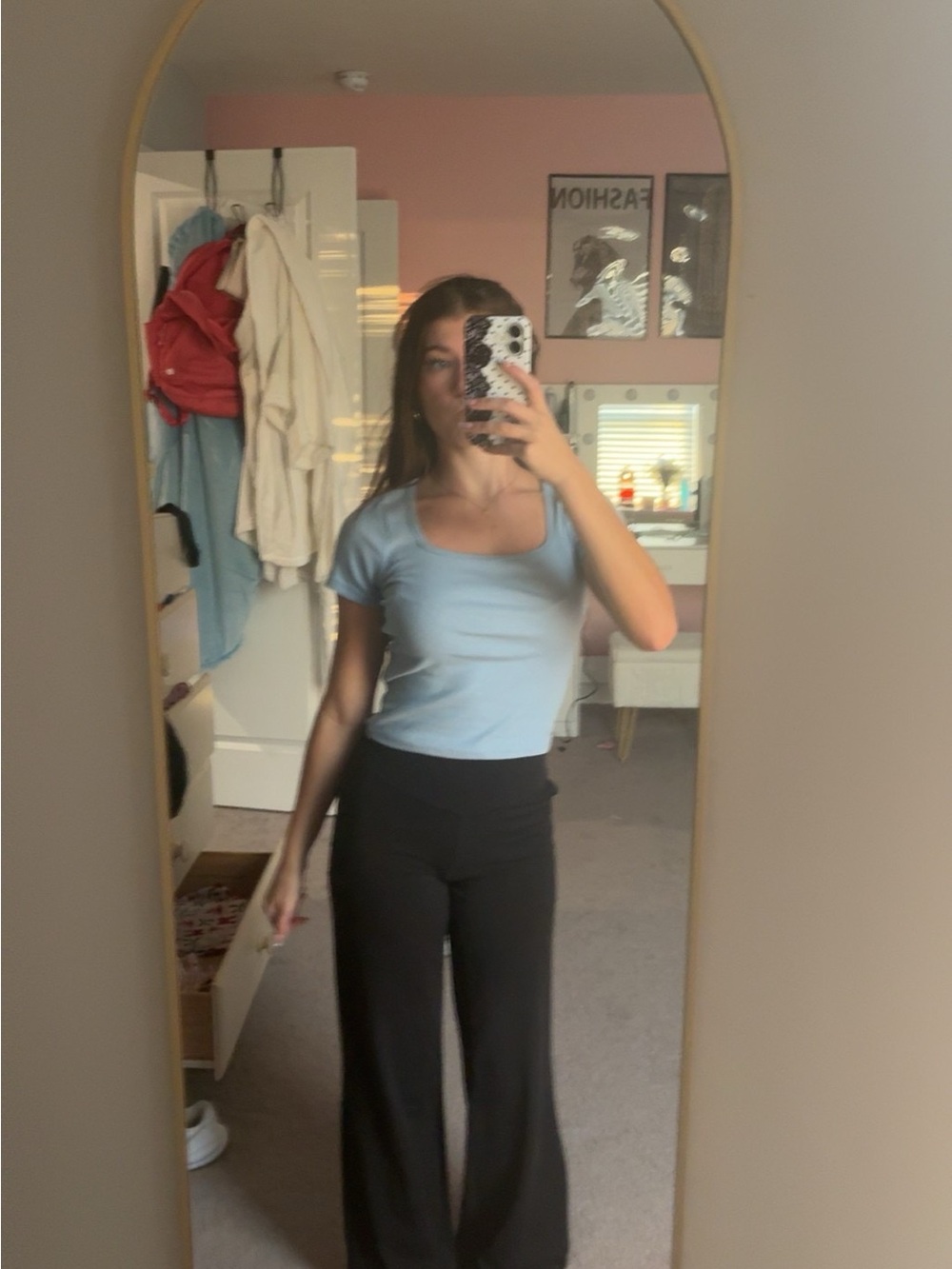 blue hollister crop top